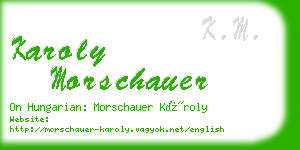 karoly morschauer business card